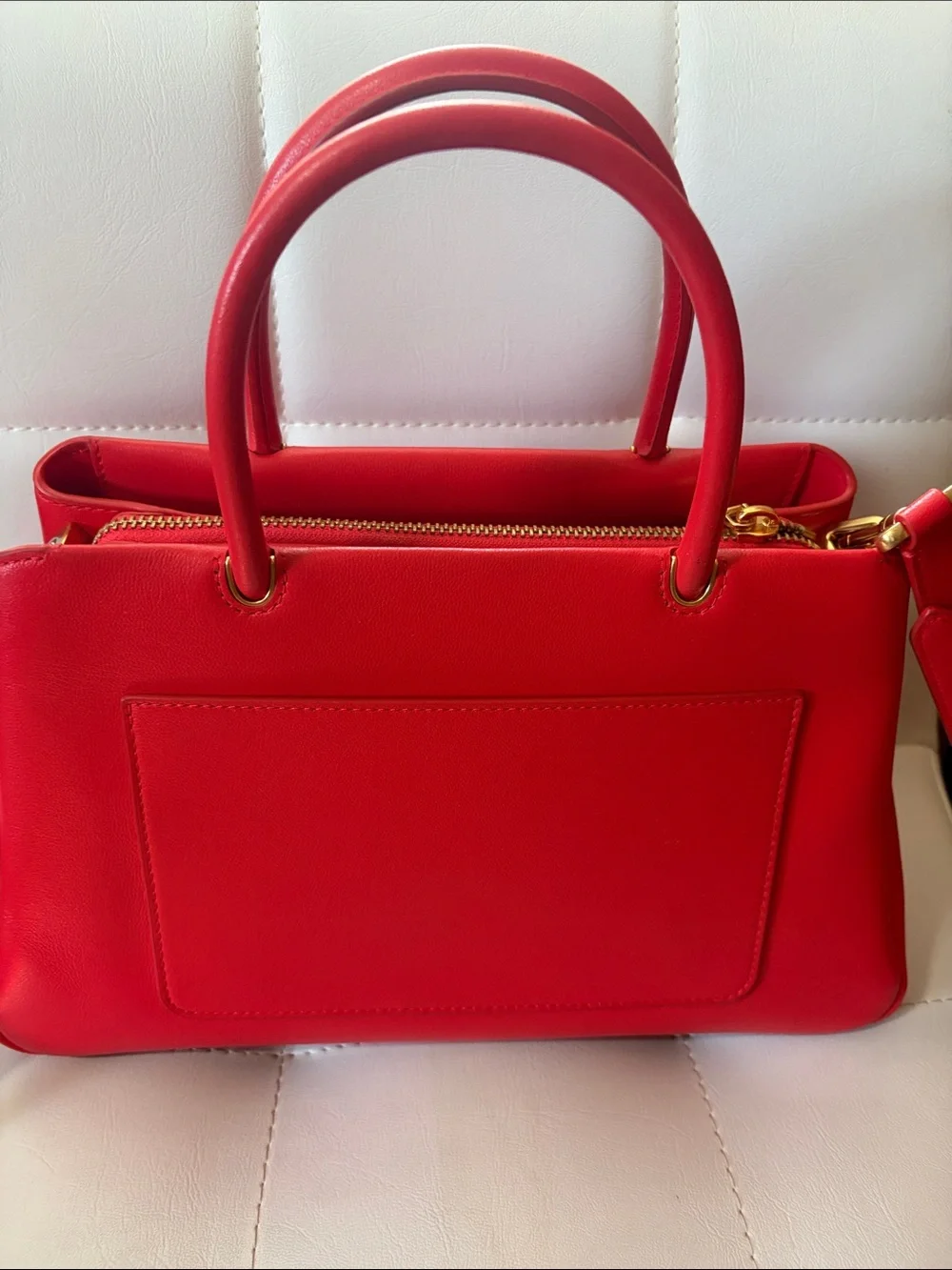 kate spade Red Leather Structured Top-Handle Satchel